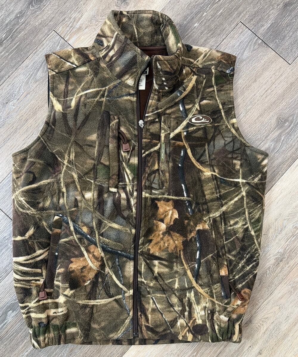 Drake Waterfowl Camo Fleece Vest Hunting Outdoors Gorpcore Tactical